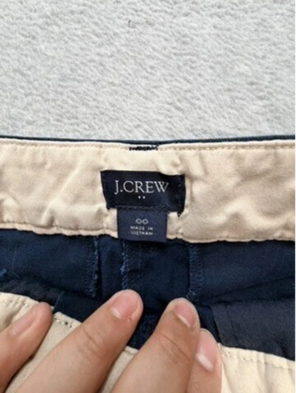 J Crew Womens Chino Shorts 00 Navy 100% Cotton Summer Casual Preppy